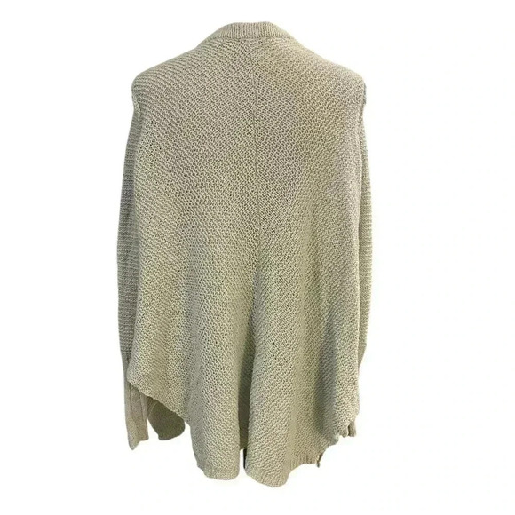 Free People drapey oversized cardigan seafoam green open knit XS - Picture 2 of 12